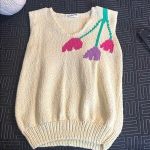 Vintage Carbaree Floral Sweater Vest